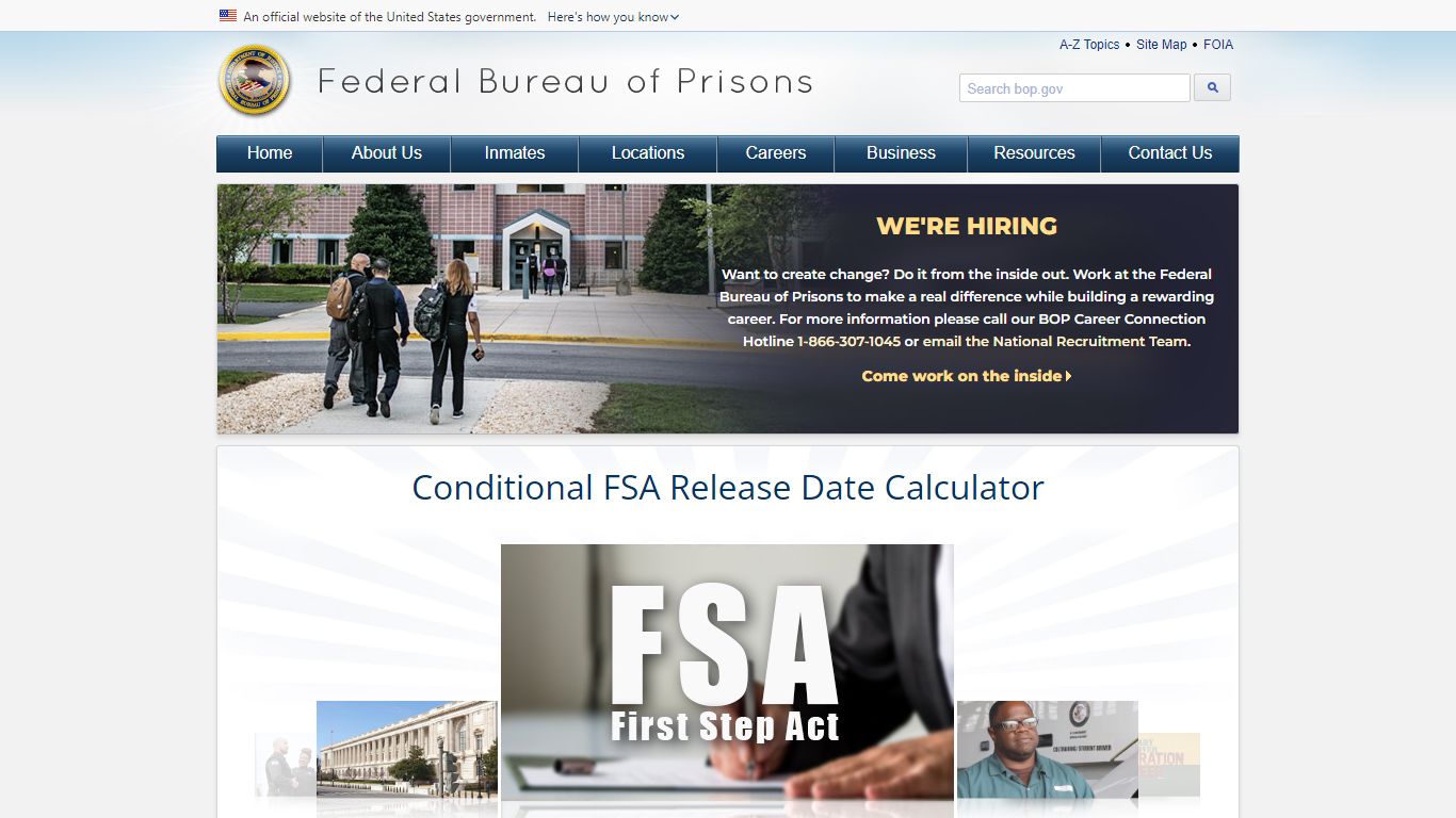 BOP: Federal Bureau of Prisons Web Site